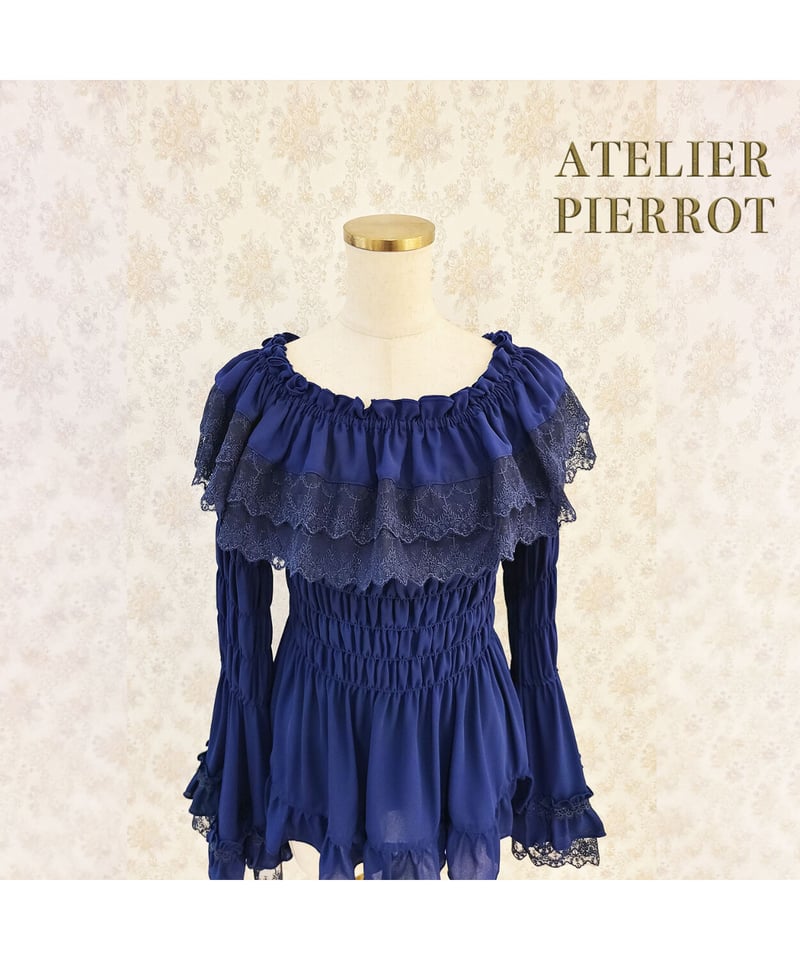 ATELIER PIERROT】Shirring princess sleeve blous...