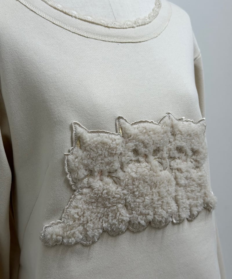 yukiemon コラージュ スエットプルオーバー Diary 3L 猫 受注【3L】kitty プルオーバー | yukiemon