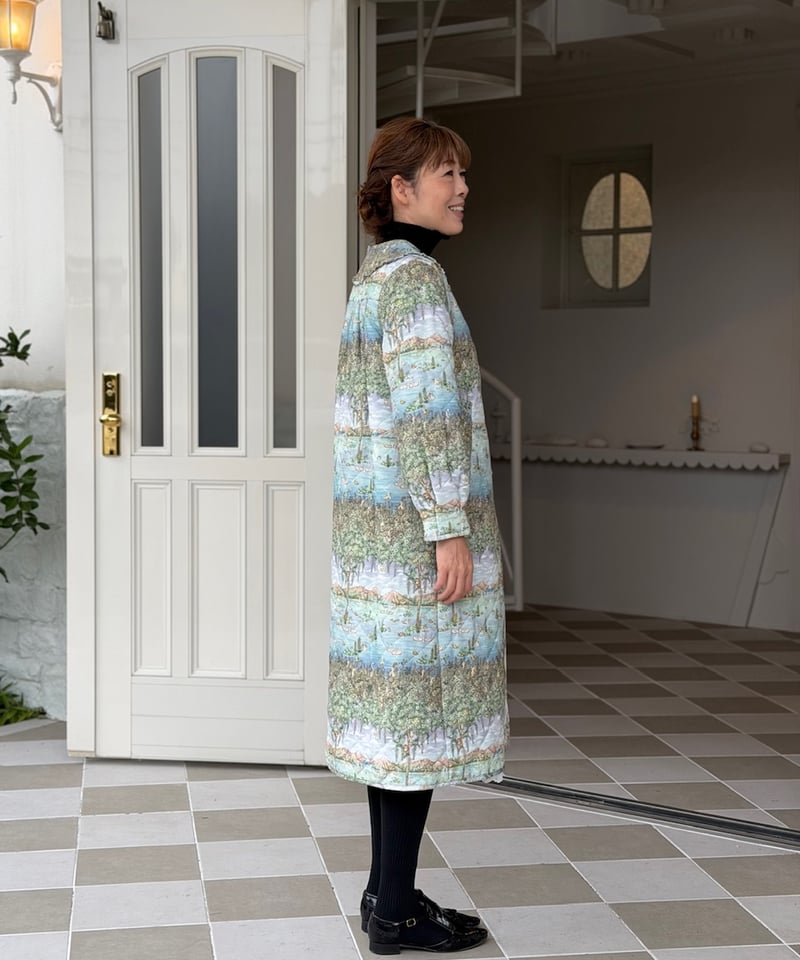 M】テキスタイルキルトコート | yukiemon