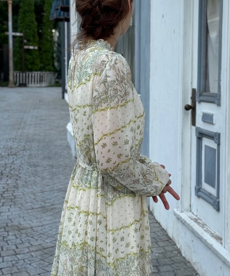 現物・M】リボンボーダー長袖ワンピース | yukiemon