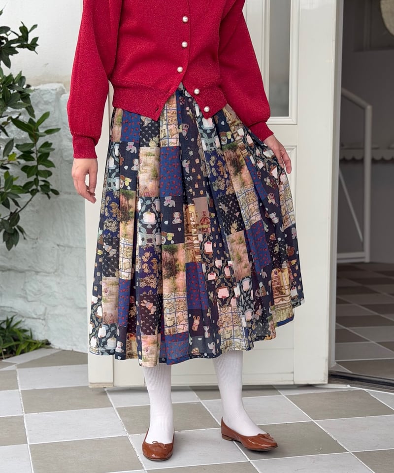 受注【3L】テキスタイル丈長スカート | yukiemon