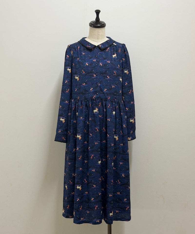 受注【3L】テキスタイルシックワンピース(デシン素材) | yukiemon