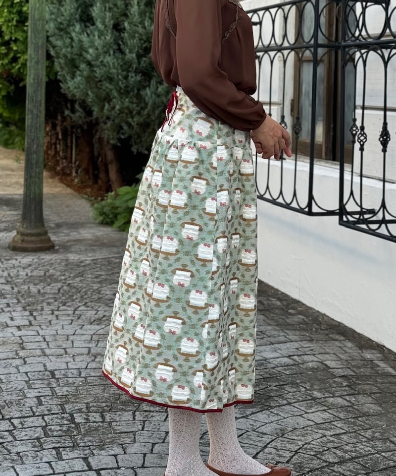 yukiemon チェリーケーキ　ジャンスカ　M M・現物】チェリーケーキジャガードスカート | yukiemon
