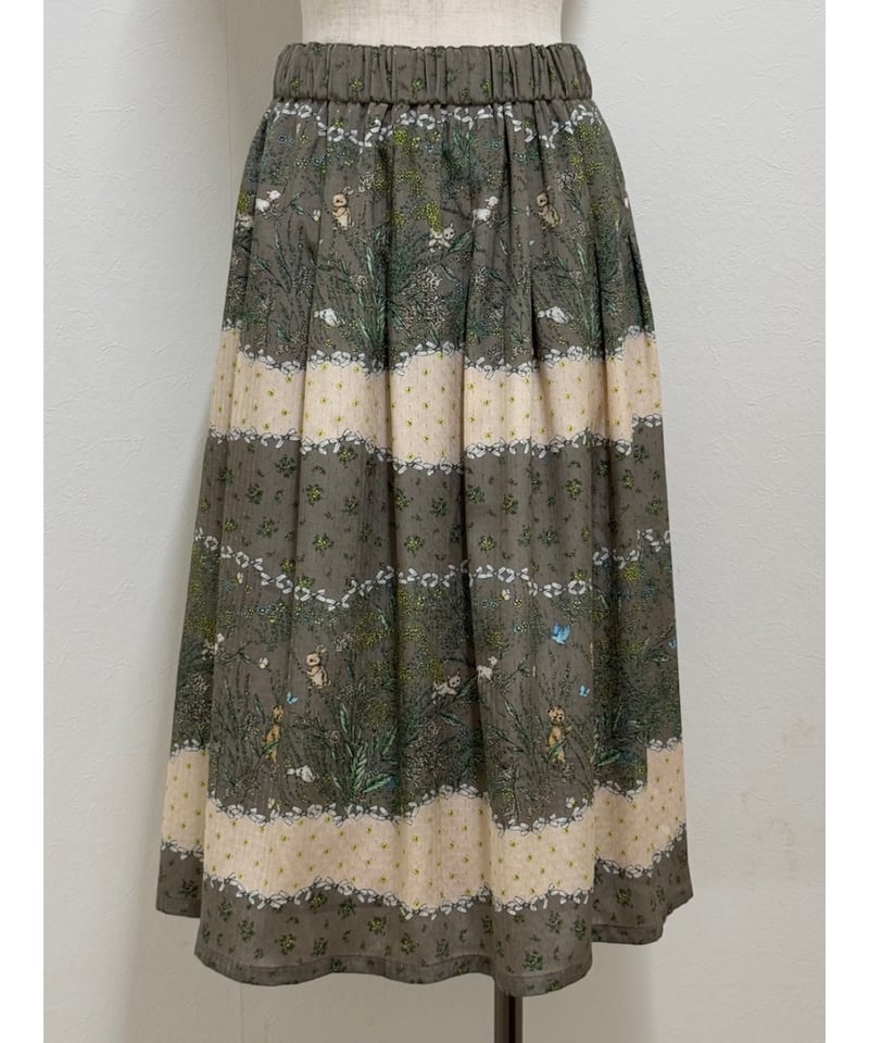 現物・3L】リボンボーダースカート | yukiemon