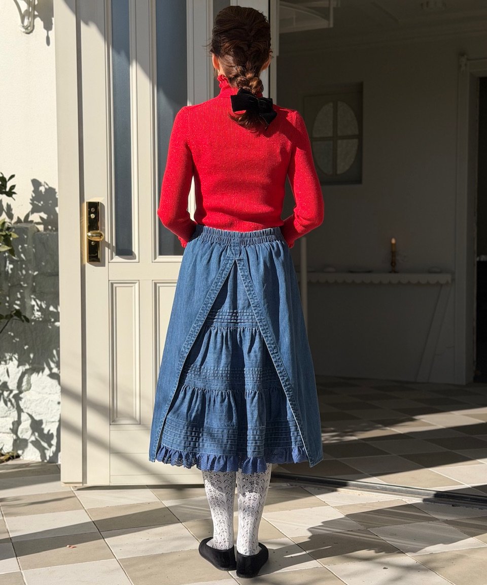 受注・3L】クレープデニムスカート | yukiemon