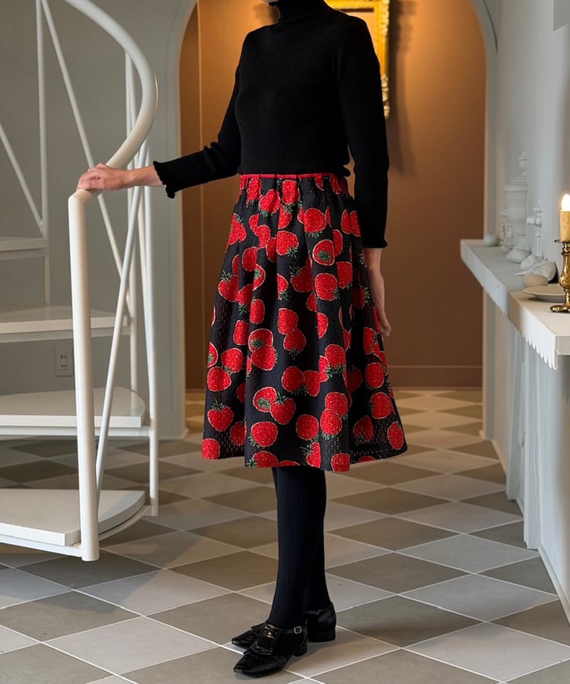 ユキエモン yukiemon diary ひざ丈スカート M 未使用 ねこ 猫