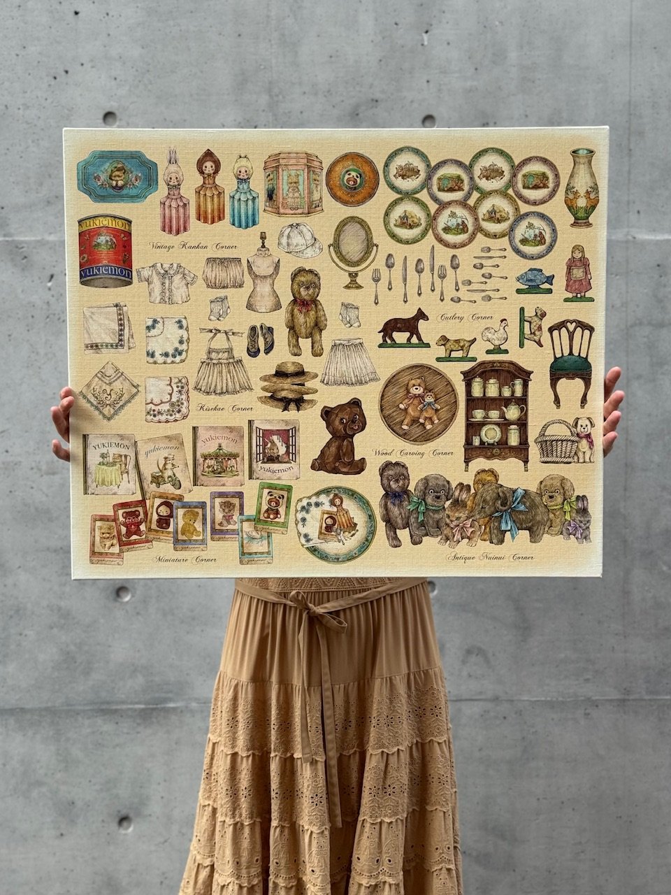 キャンバスアート　三本木市 蚤の市キャンバスアート・特大 | yukiemon