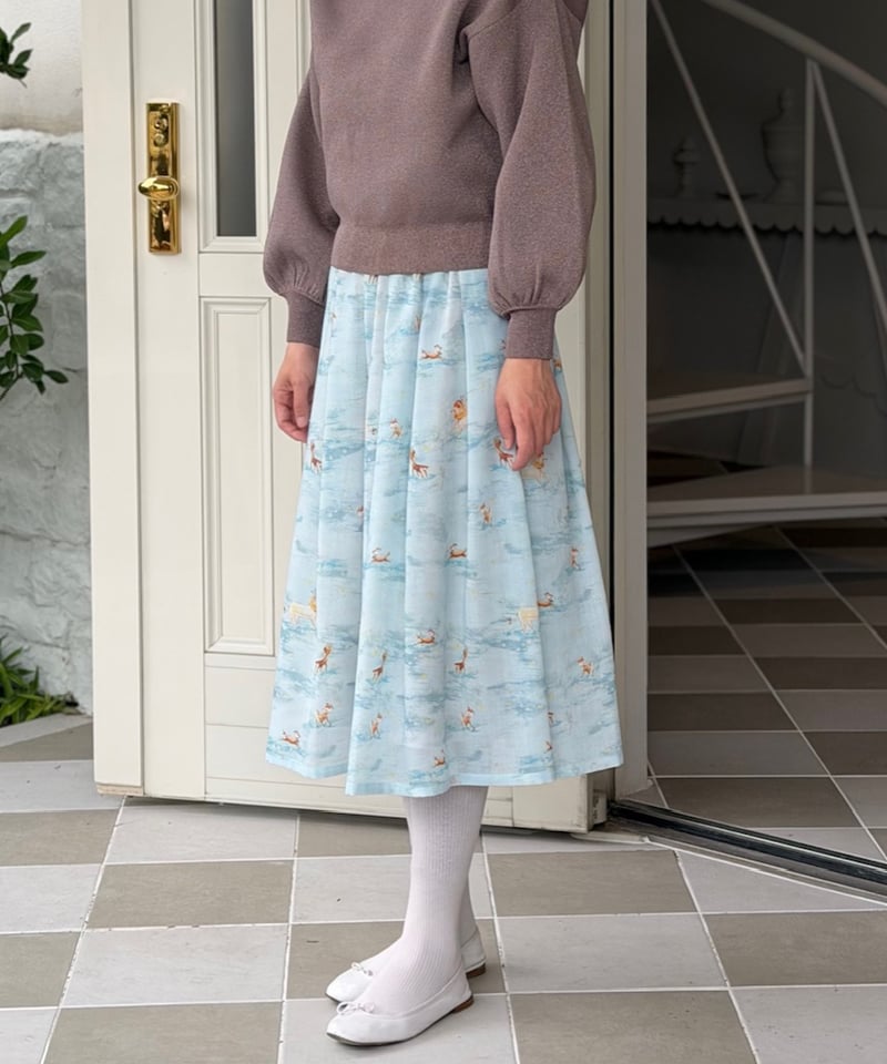 (未使用品タグ付き)yukiemon ユキエモンМ　ティーカップベアスカート 受注【M】ステンドグラススカート | yukiemon