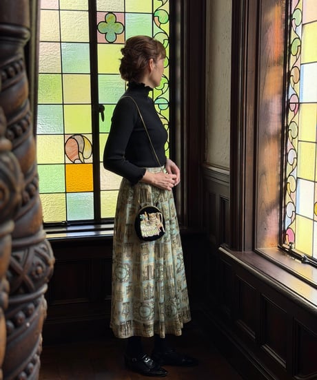 はな☆ 新品タグ付 ユキエモン リネン ペタペタ アンナワンピース M は