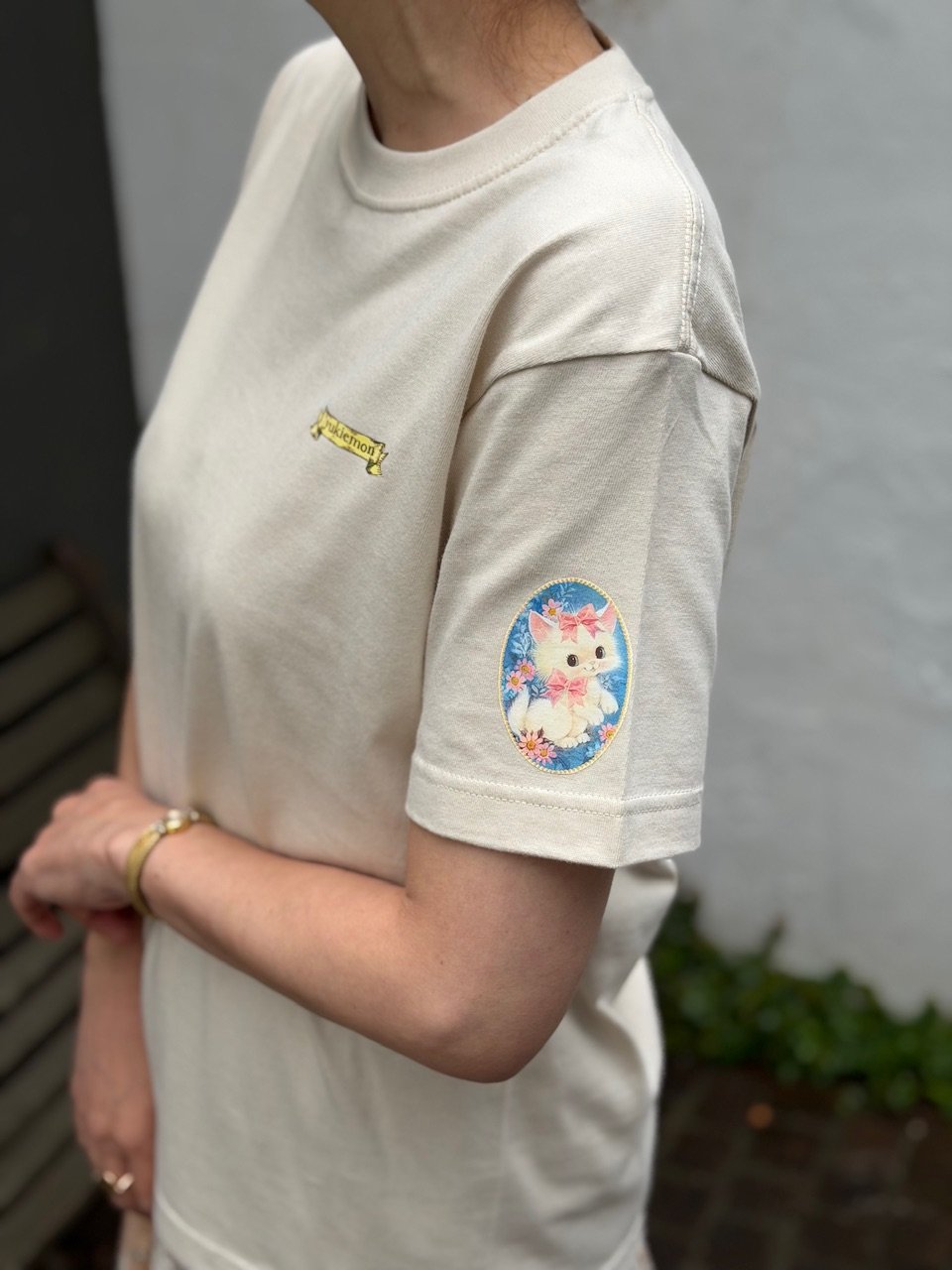 受注・M/3L/XL】ペタペタプレーンTシャツ ・ねこ | yukiemon