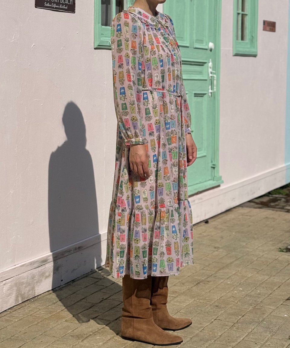 受注・M】テキスタイルワンピース・フォーチュン柄(ペチ無し