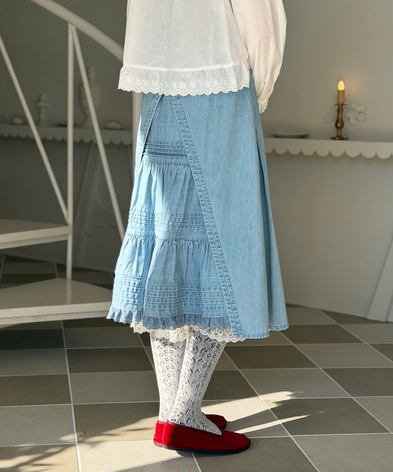 受注・M】クレープデニムスカート | yukiemon