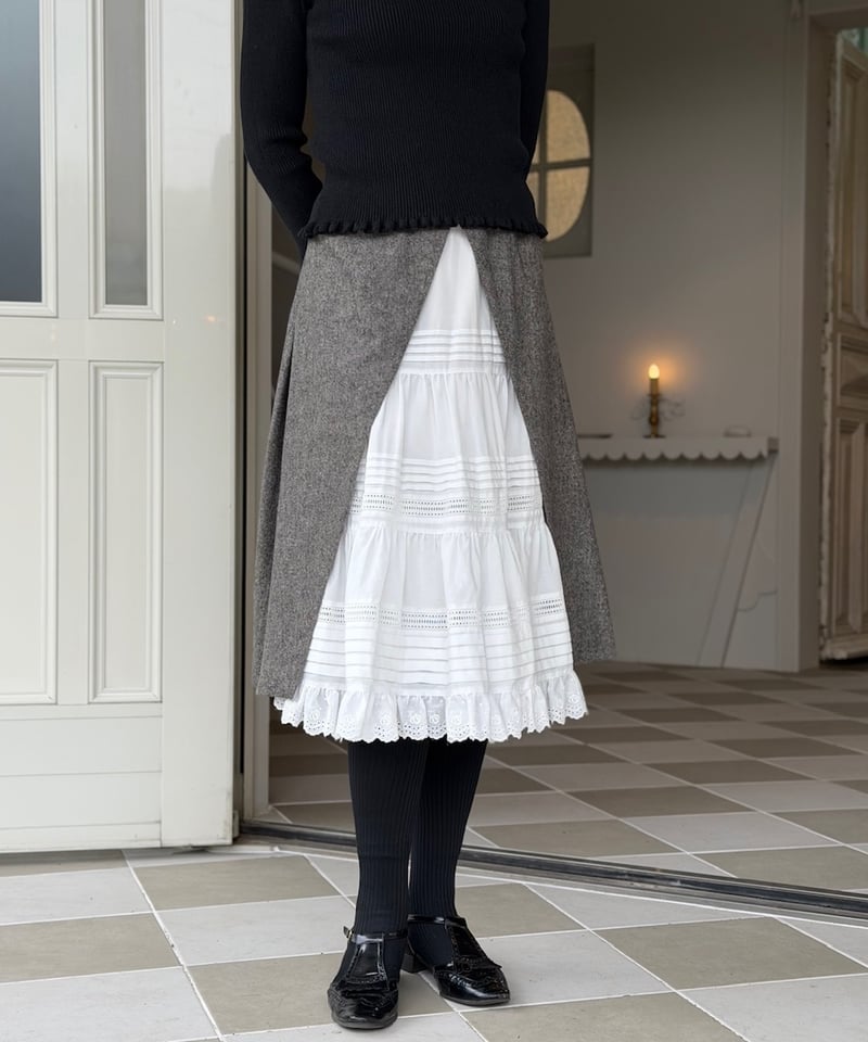 yukiemon ぬいぬいレーススカート　未使用 受注【3L】クレープスカート | yukiemon