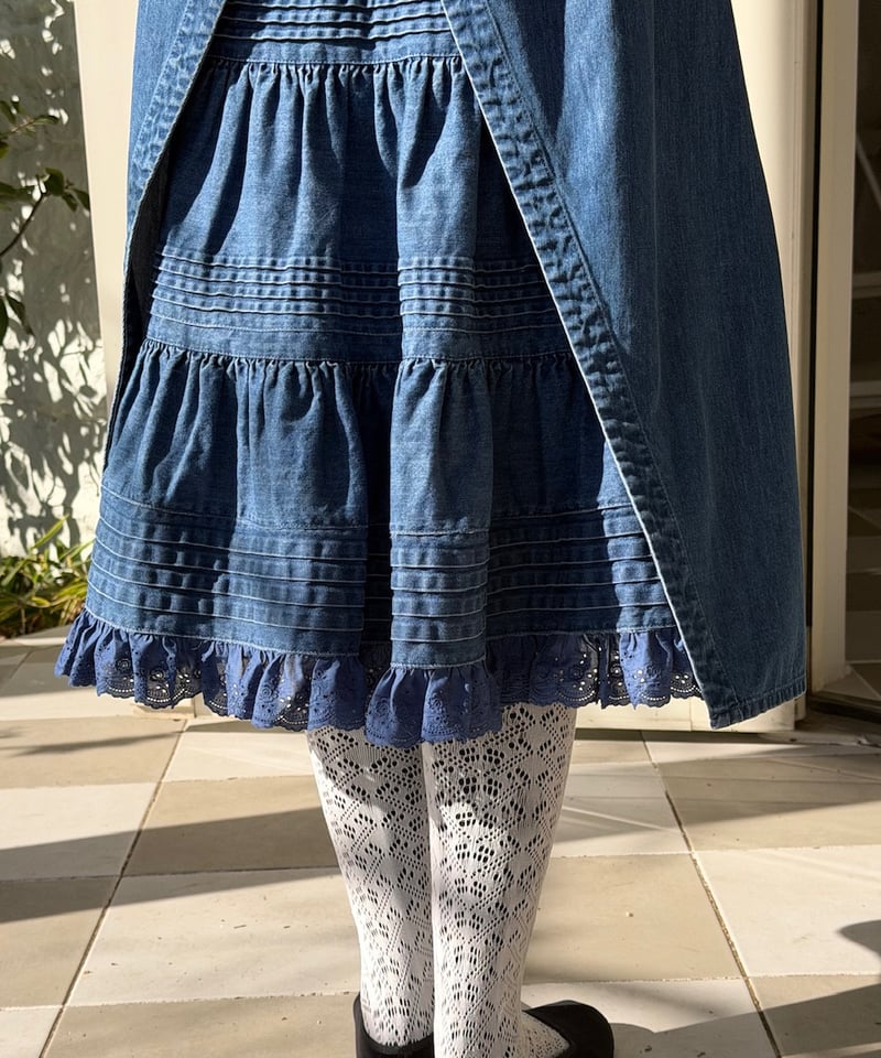 受注・3L】クレープデニムスカート | yukiemon