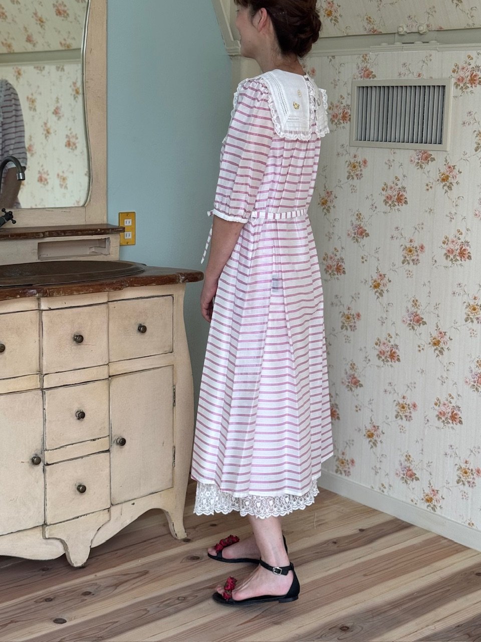 ネイビー 3L ポロワンピース ペンギン刺繍 ネイビー 3L ポロワンピース ペンギン刺繍 ネイビー 3L ポロ