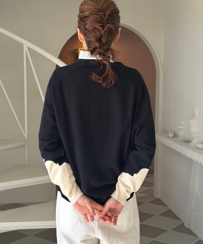 受注・M】シルエットたっぷりVカーディガン | yukiemon