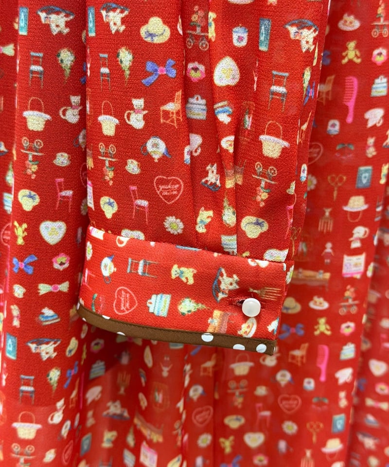 受注【3L】テキスタイルシックワンピース(ジョーゼット素材) | yukiemon