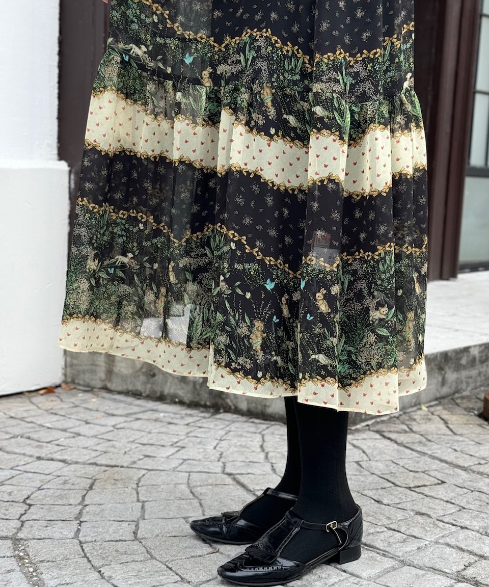 ⭐️yukiemon リボンボーダーワンピース 新品 Mサイズ