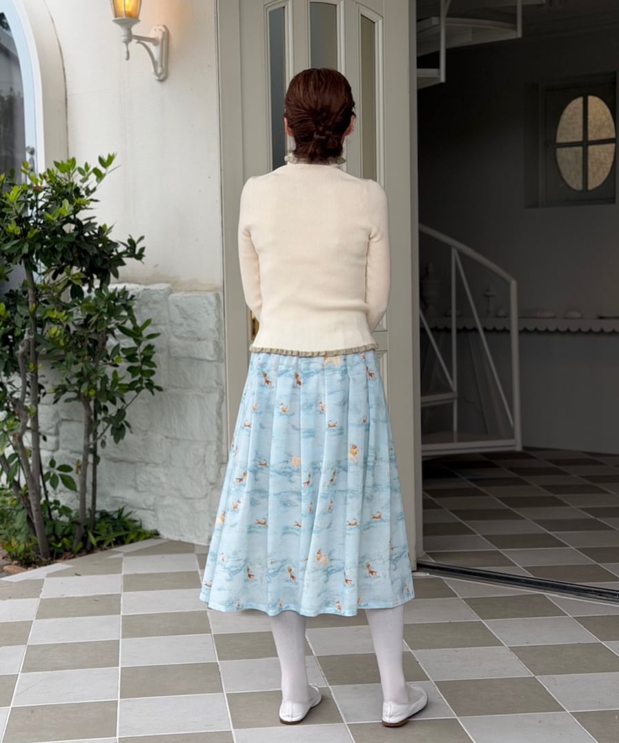 受注【M】テキスタイル丈長スカート | yukiemon