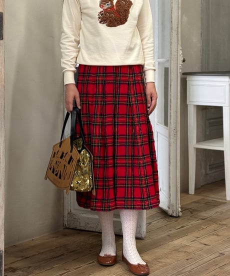 yukiemon (未使用品タグ付き)yukiemon M ベア部屋スカート(ピンク)