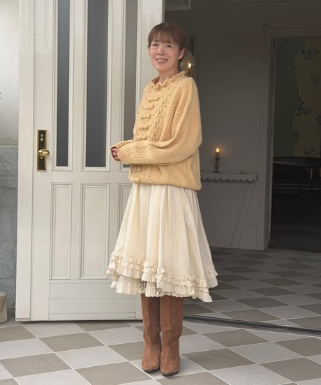 【受注・フリーサイズ】たっぷりキャミドレス・ミルク