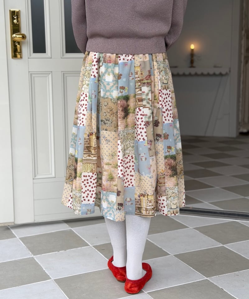 yukiemon テキスタイルスカート　yukiemon hotel 受注【M】テキスタイル丈長スカート | yukiemon