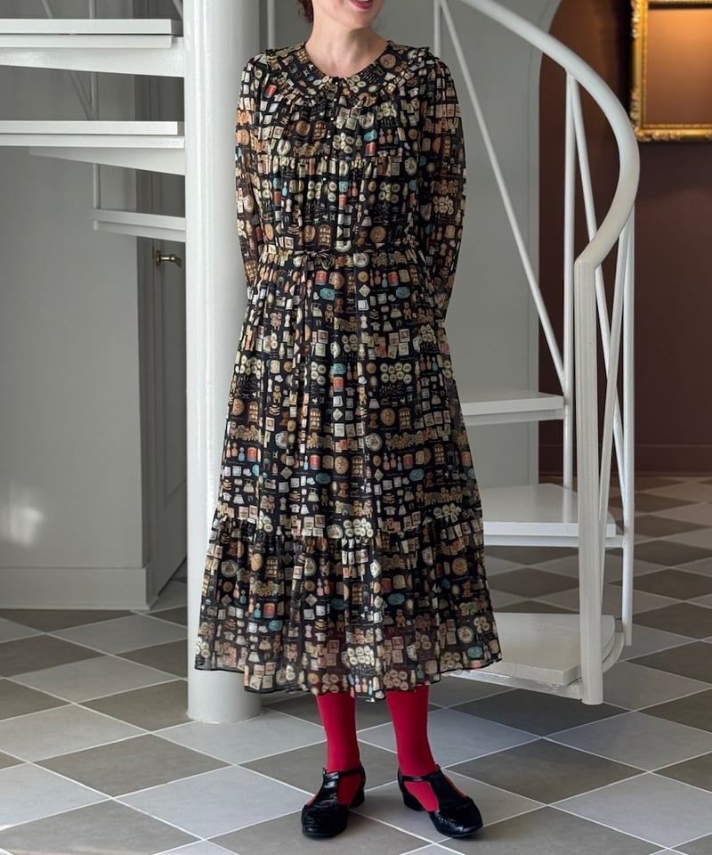 受注・3L】テキスタイルワンピース・蚤の市柄(ペチなし) | yukiemon