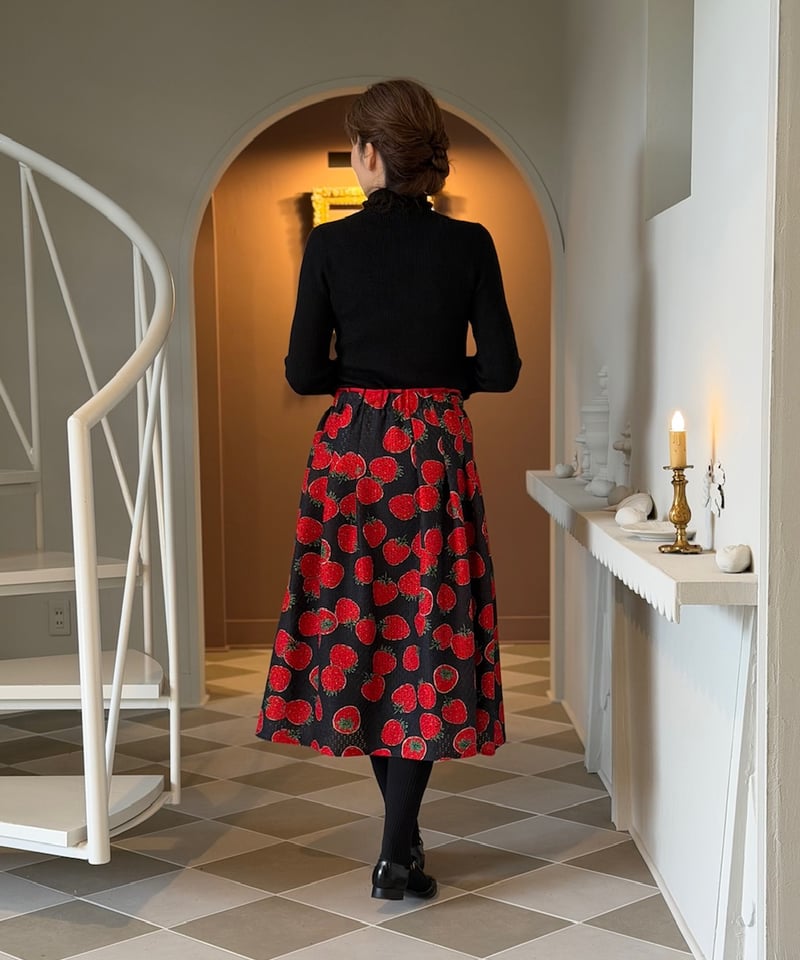 受注【M】レーシー丈長スッキリスカート | yukiemon