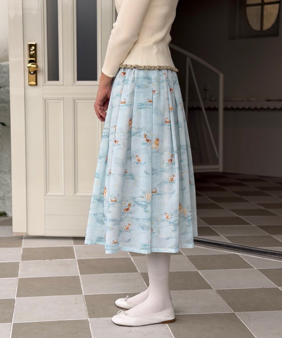 yukiemon カルーセル丈長スカート ピンク yukiemon カルーセル丈長スカート ピンク franche lippee - yukiemon