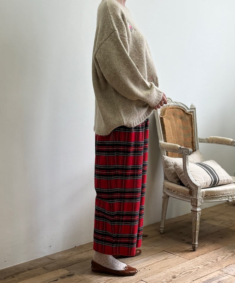 yukiemonチェックスターパンツ3Lグレー