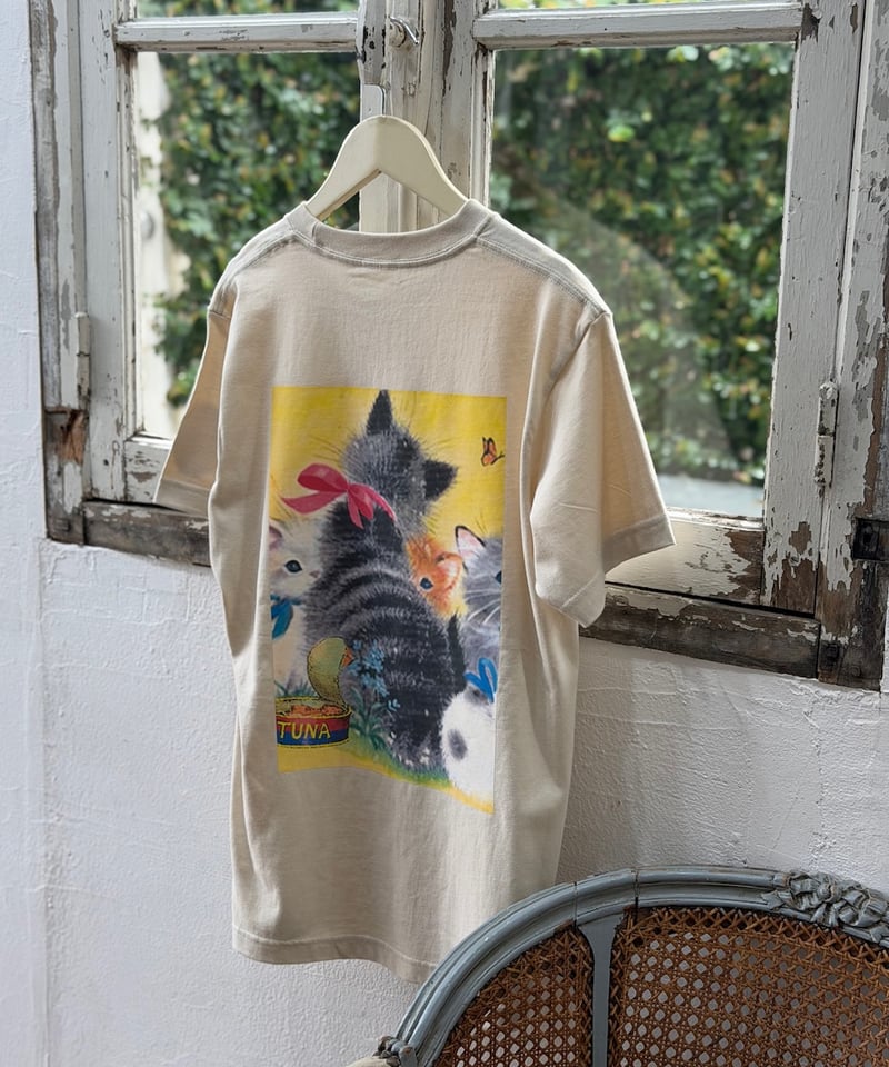 受注・M/3L/XL】ペタペタプレーンTシャツ ・ねこ | yukiemon