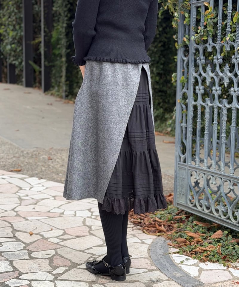 【新品・タグ付き】今期新作 BRIEFING スカート グレー M 完売サイズ エムエフエディトリアル m.f.editorial ダブルクロス タイト