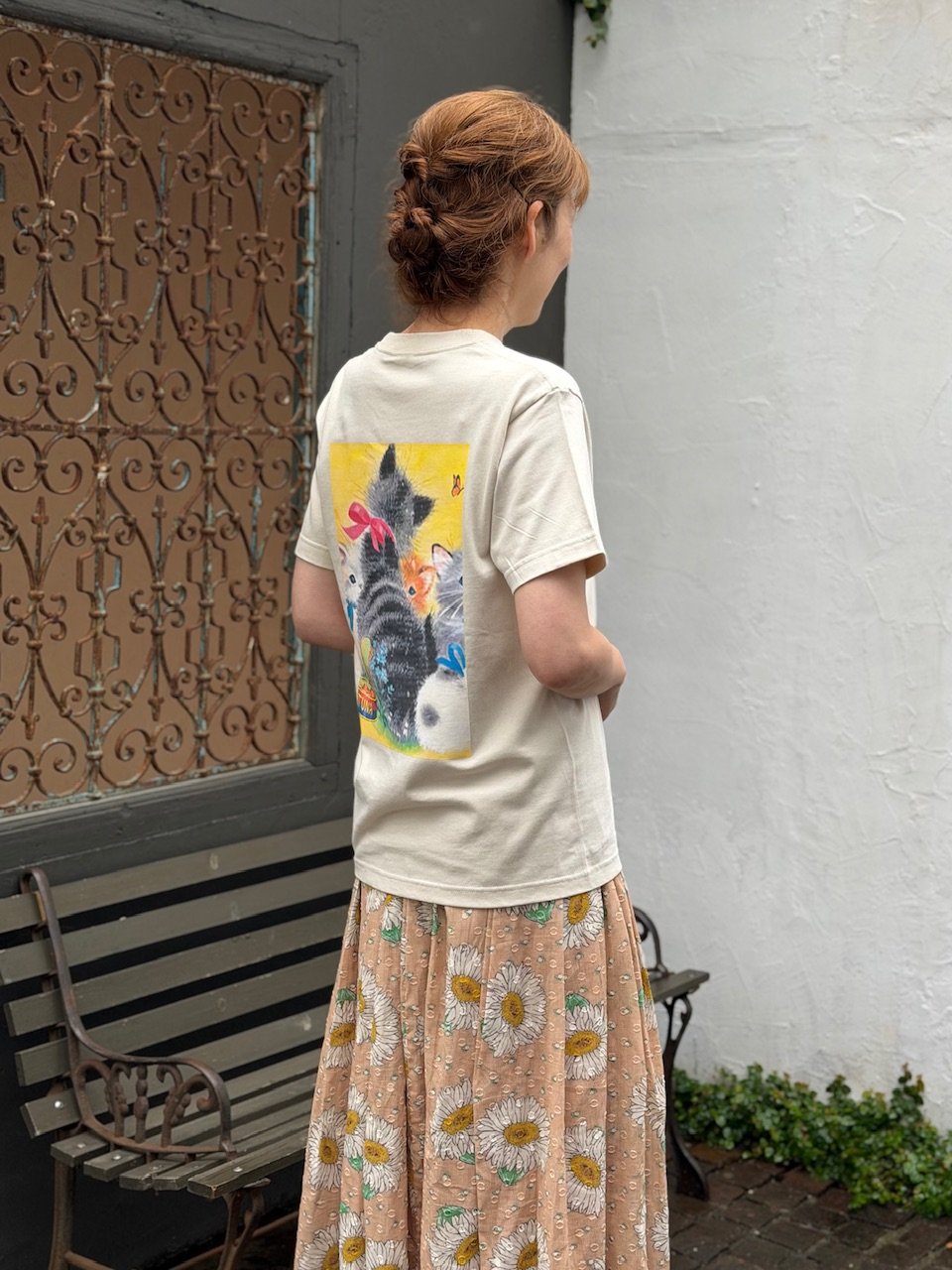 受注・M/3L/XL】ペタペタプレーンTシャツ ・ねこ | yukiemon