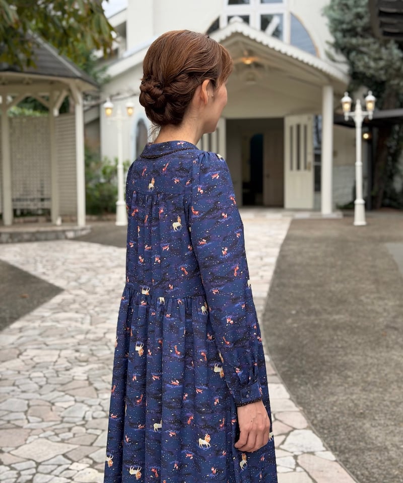 受注【3L】テキスタイルシックワンピース(デシン素材) | yukiemon