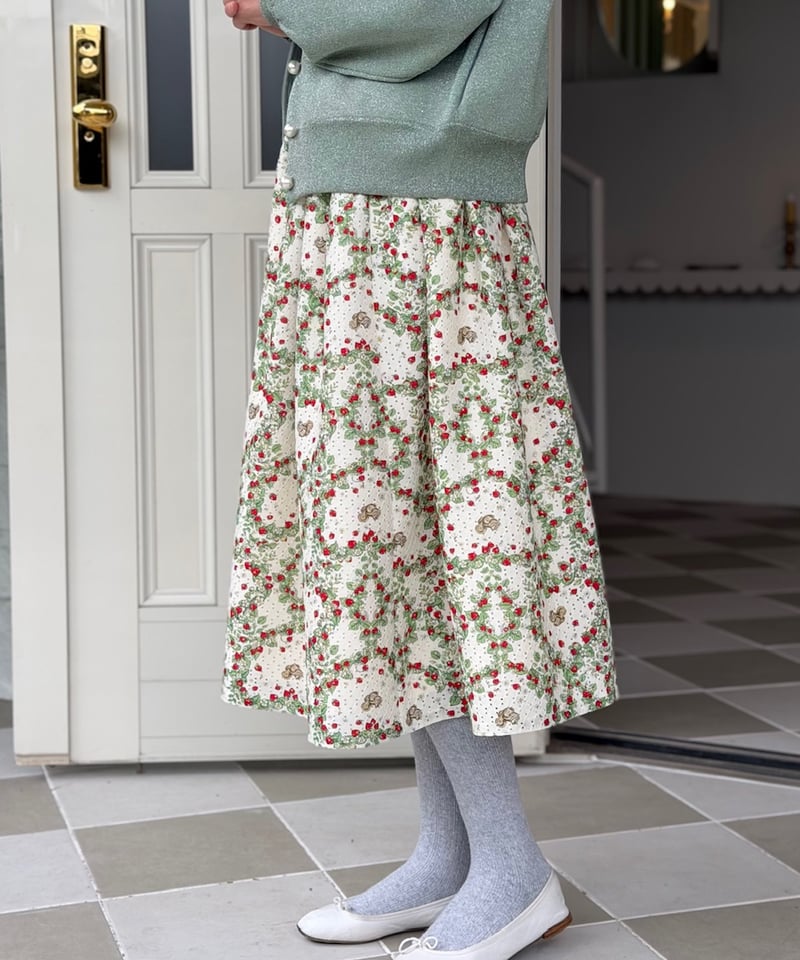 【訳あり】yukiemon ベアチュチュスカート　　3L→Mにお直し 受注【3L】レーシー丈長スッキリスカート | yukiemon