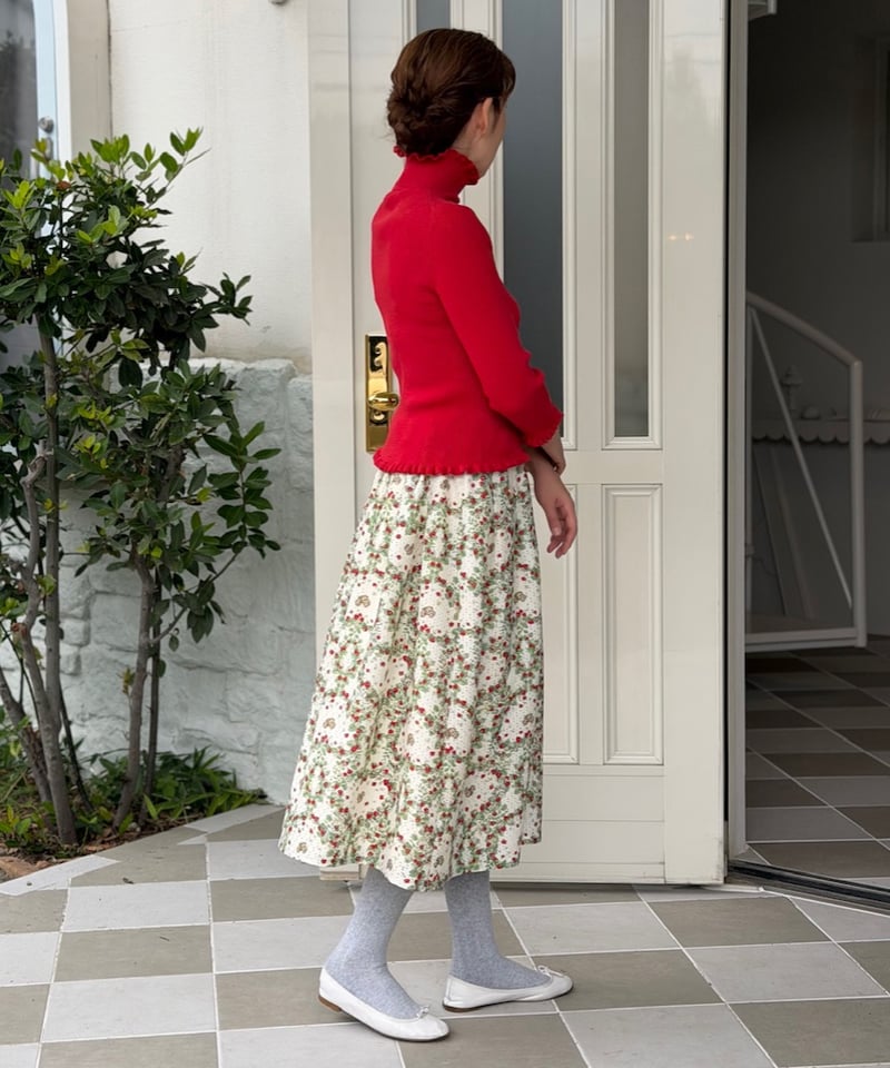 受注【3L】レーシー丈長スッキリスカート | yukiemon