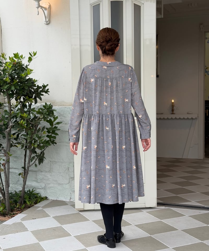 受注【3L】テキスタイルシックワンピース(デシン素材) | yukiemon