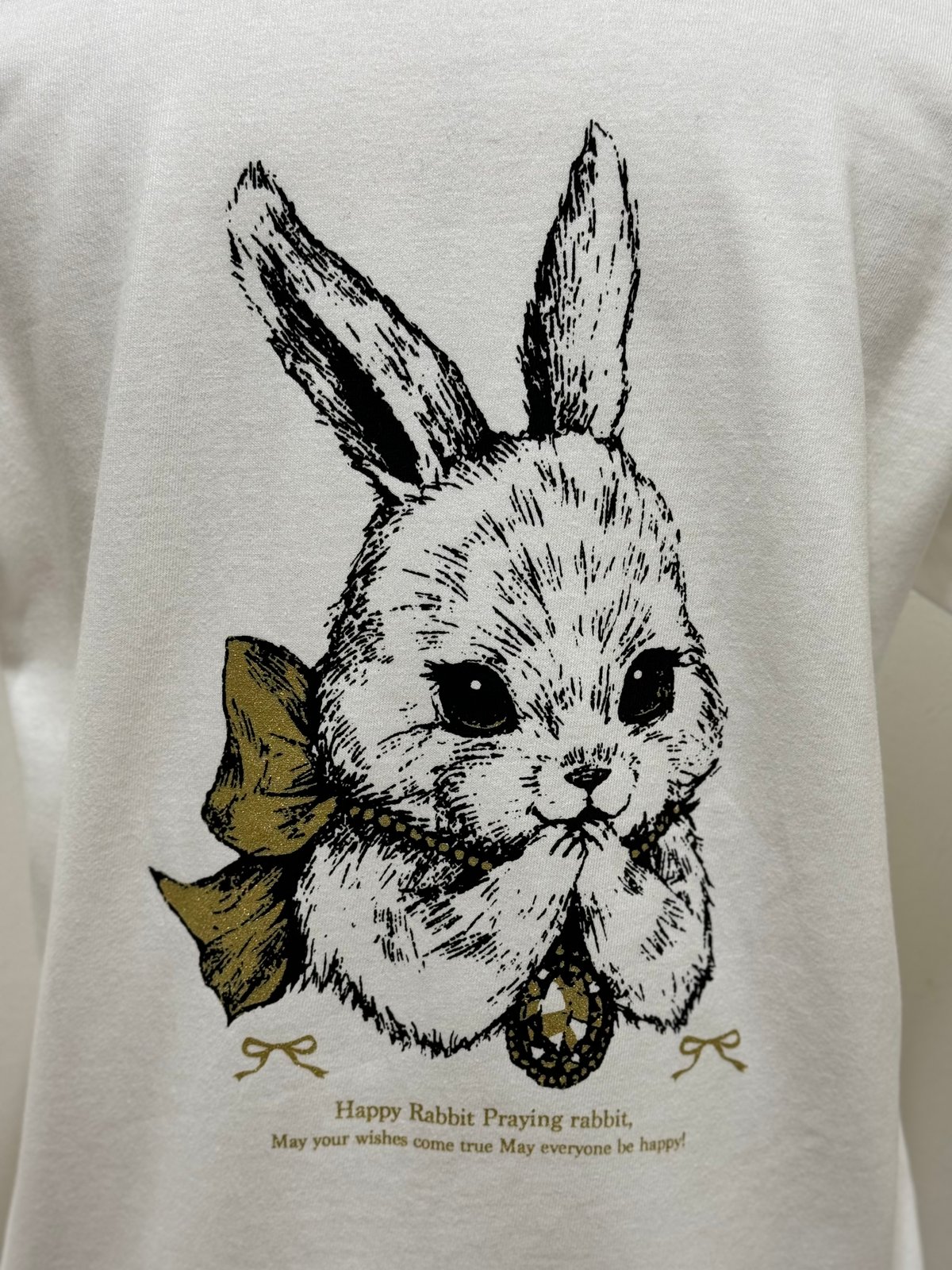 現物・M】おいのりうさぎプレーンTシャツ | yukiemon