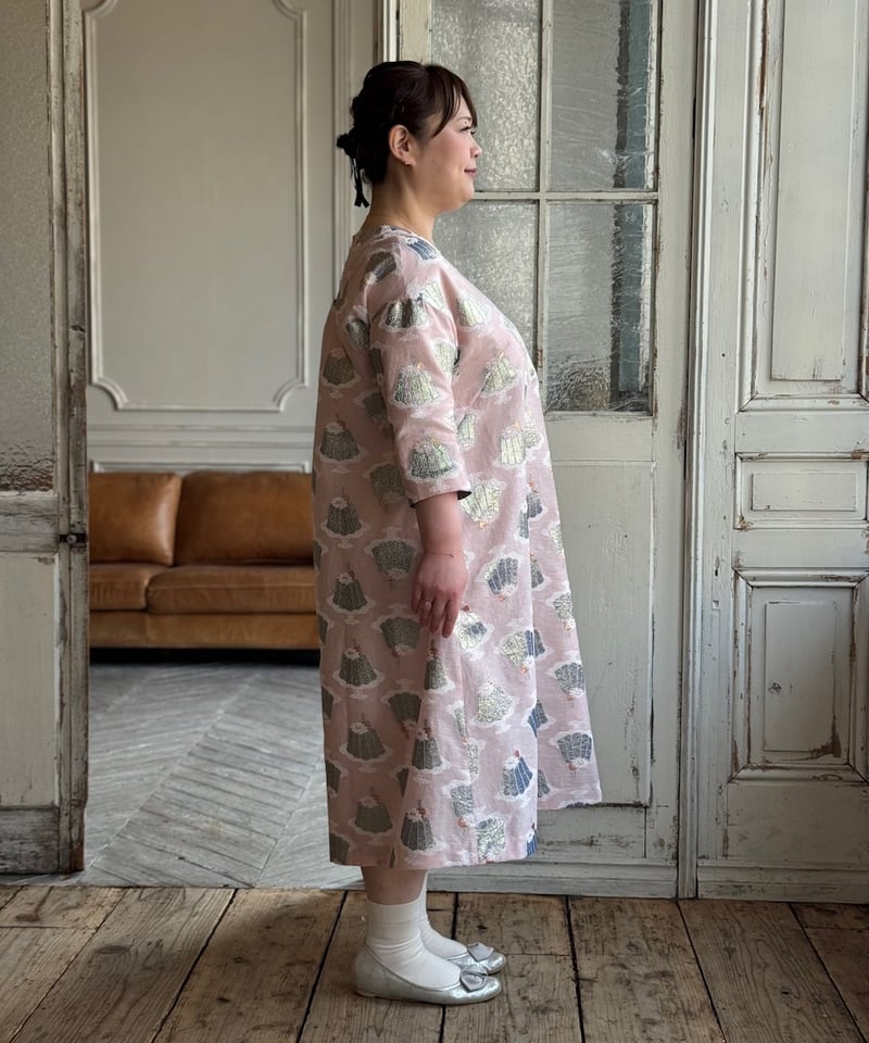 新品未使用★yukiemon★限定　人気完売　リバティワンピース　3Ｌ yukiemon（ユキエモン）2025AWテキスタイルワンピース（3L