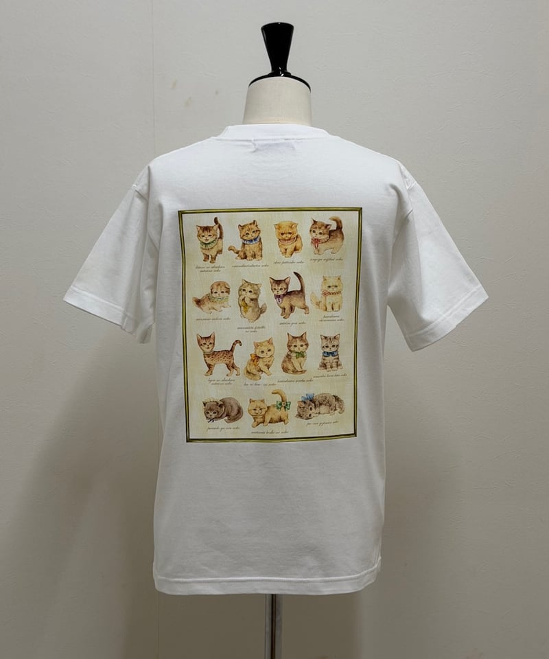 受注・M】ペタペタこねこ図鑑Tシャツ | yukiemon