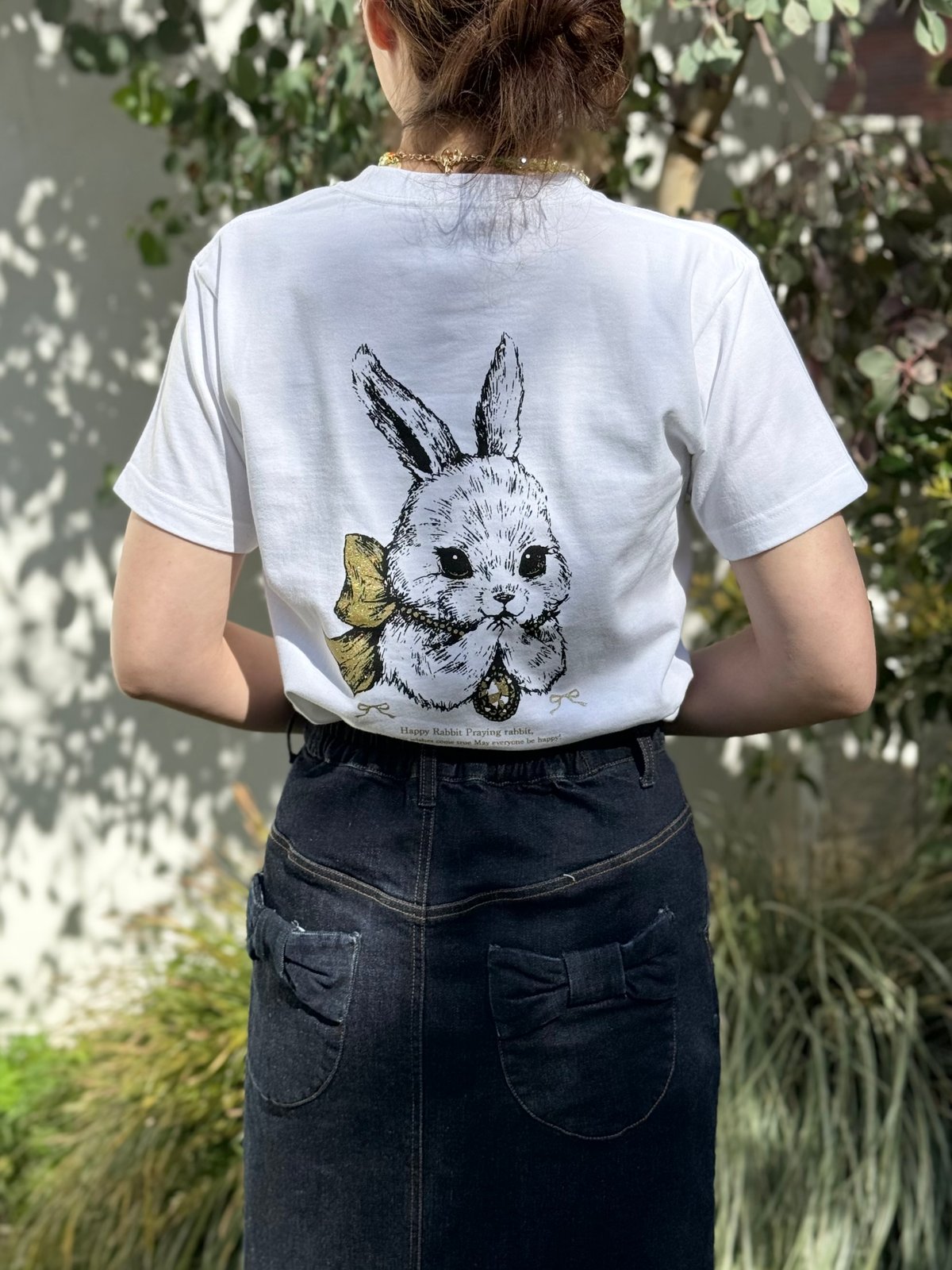 現物・M】おいのりうさぎプレーンTシャツ | yukiemon
