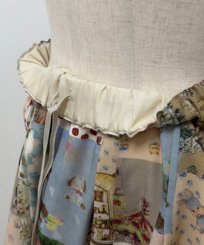 受注【M】テキスタイル丈長スカート | yukiemon