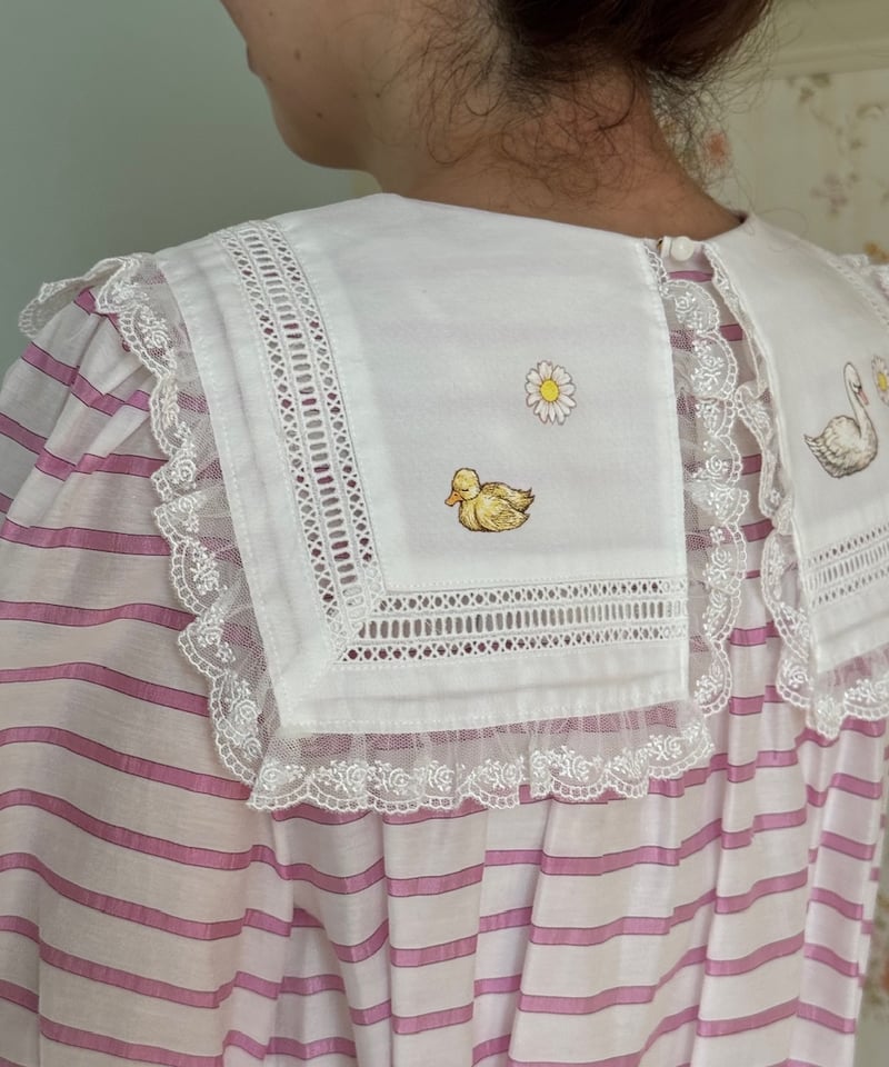 yukiemon 刺繍ワンピース　3L 3L】ぺたぺたスワンヨークワンピース | yukiemon