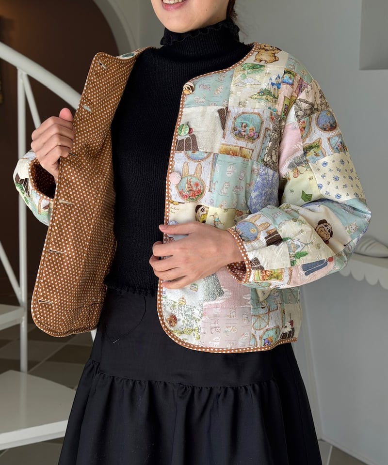 現物・3L】アーカイブテキスタイルブルゾン | yukiemon