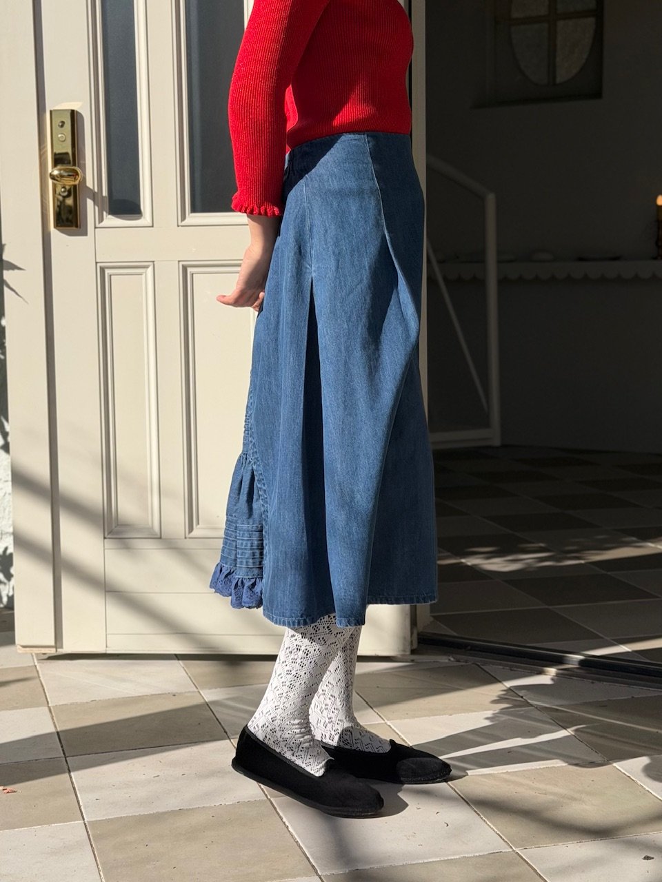 受注・M】クレープデニムスカート | yukiemon