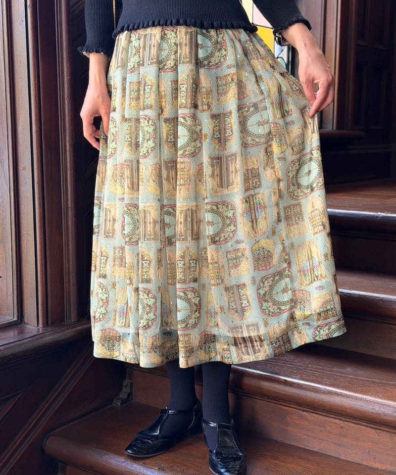 yukiemon スーちゃんメモリースカート 受注【M】ステンドグラススカート | yukiemon