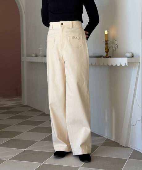 【現物・M】リボンチャームデニムパンツ