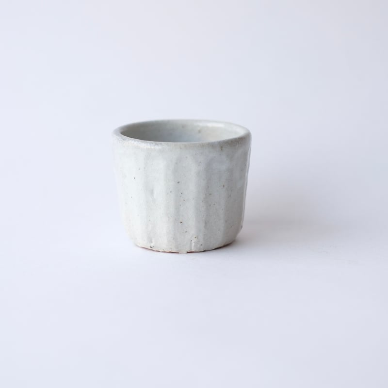16しのぎカップ(粉引き) 壷田和宏亜矢 | うつわと手仕事 廻り道