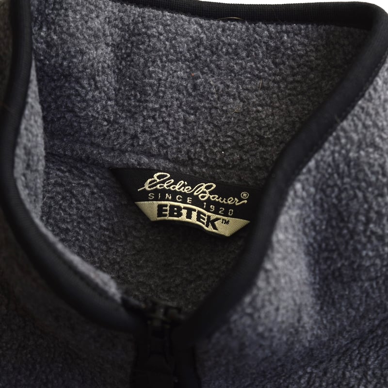 希少　Eddie Bauer EB TEK 90s フリースベスト 黒　テック エディーバウアー エビテック フリース ベスト / 