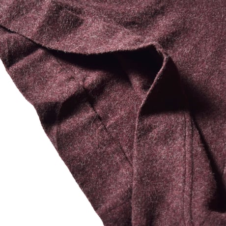 スタンドカラー ウールポンチョ / stand collar wool poncho